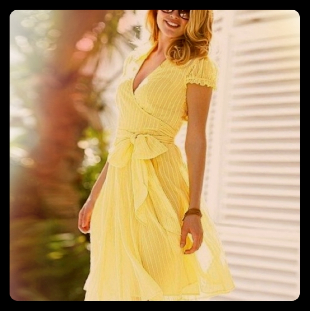 VS Victoria's Secret eyelet cotton Wrap dress